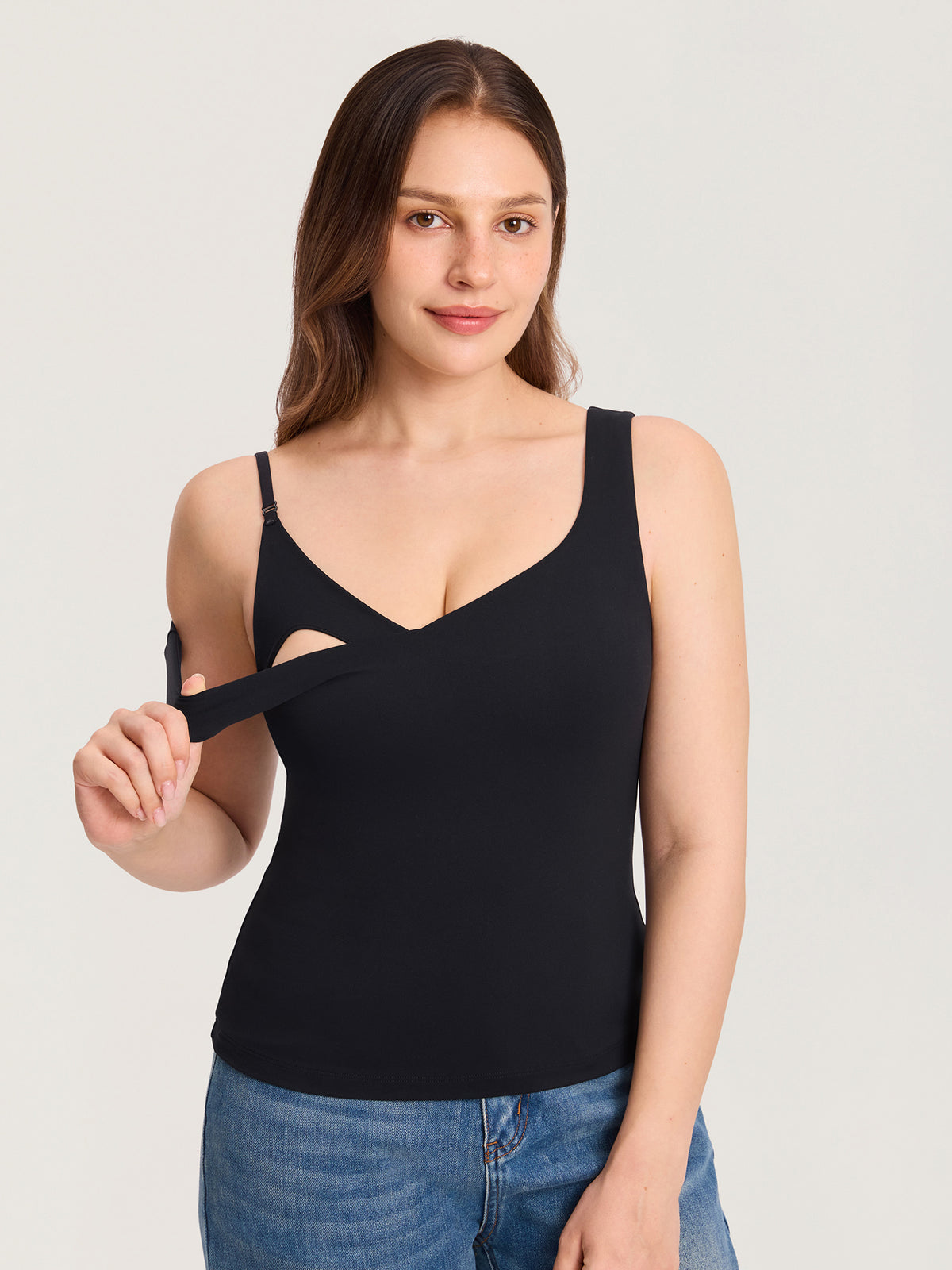 Natrelax® Inner Dropdown Layer Nursing Tank - Waist Length